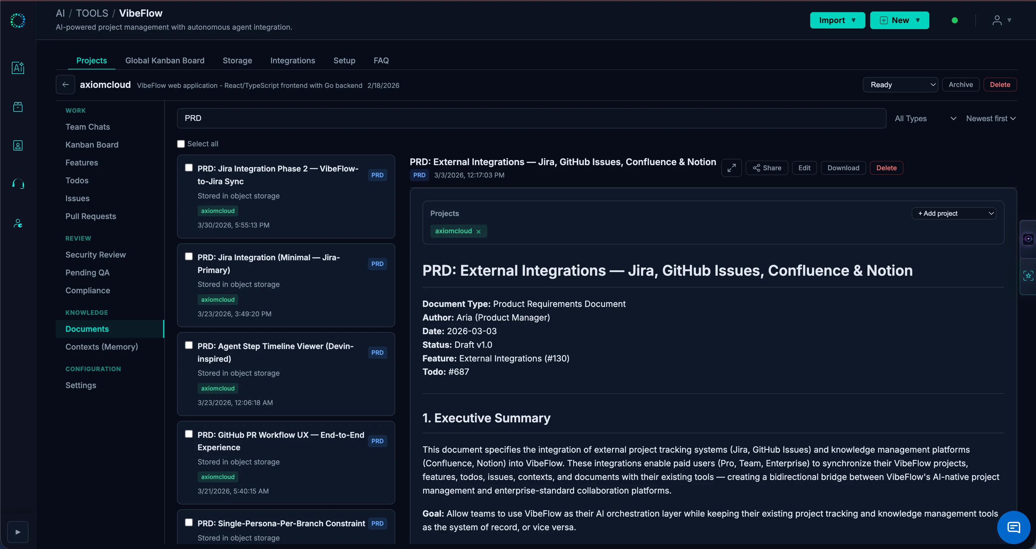 Documents Page